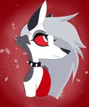 anthro canid canid_demon canine demon female headshot_portrait hellhound helluva_boss loona_(helluva_boss) mammal mythological_canine mythological_creature mythology portrait saphiretail solo sporefox