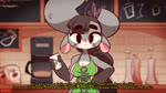 anthro apron beverage bodily_fluids breast_milking breasts breathing clothed clothing coffee container cup dialogue female front_view green_apron green_clothing holding_container holding_cup holding_object lactating male milk repeated_dialogue repeated_text star text text_with_star tired wings diives i_mean_breast_milk mythology starbucks xingzuo_temple binggan_(diives) jianguo xingyun_(diives) bovid bovine cattle equid equine horse mammal mythological_creature mythological_equine pegasus 16:9 2d_animation animated english_text hi_res long_playtime meme sound webm widescreen