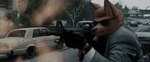 anthro assault_rifle car clothing eyewear glasses gloves gun gunshot handwear holding_object holding_weapon male ranged_weapon rifle shooting shooting_gun solo street street_lamp street_sign suit vehicle weapon geewolf canid canine canis mammal wolf 2024 digital_media_(artwork) hi_res signature