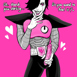 <3 clothed clothing digital_media_(artwork) english_text erection hair humanoid humanoid_penis looking_at_viewer machine male mettaton not_furry open_mouth penis robot simple_background smile solo text tongue undertale video_games

Rating: Explicit
Score: 0
User: Mettaton
Date: March 06, 2016