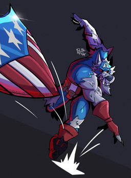 anthro belt black_sclera blue_bodysuit blue_clothing blue_mask blue_skinsuit bodysuit claws clothed clothing fangs fur gloves grey_body grey_fur handwear male multicolored_bodysuit multicolored_clothing multicolored_skinsuit muscular muscular_anthro muscular_male red_bodysuit red_clothing red_eyes red_gloves red_handwear red_skinsuit shield skinsuit solo teeth throwing_object tight_clothing torn_bodysuit torn_clothing torn_gloves torn_handwear torn_skinsuit uniform utility_belt white_bodysuit white_clothing white_skinsuit lonefox1332 marvel marvel_rivals mythology captain_america capwolf canid canine mammal mythological_canine mythological_creature werecanid werecanine werecreature werewolf 2026 digital_media_(artwork) hi_res