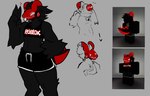 athletic_wear black_body black_fur bodily_fluids bottomwear clothing fur gym_bottomwear gym_shorts machine male red_body red_scales scales shirt shorts solo tank_top tears tongue tongue_out topwear gatotacato roblox protogen 3d_(artwork) digital_media_(artwork) hi_res