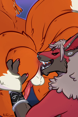 anal animal_genitalia animal_penis anthro anus bodily_fluids butt butt_grab canine_genitalia canine_penis cum duo ear_piercing ear_stud erection felching fur gauged_ear genital_fluids genitals grey_body grey_fur hand_on_butt hand_on_penis horn knot knotted_penis licking male male/male male_anthro nude nude_anthro nude_male open_mouth oral orange_body orange_fur penis perineum perineum_lick piercing pink_penis red_body red_fur rimming sex teeth tongue tongue_out white_body white_fur meldritchhorror mythology asmodeus_(character) sunoth canid canid_demon canine demon fox hellhound mammal mythological_canine mythological_creature 2018 2:3 absurd_res hi_res