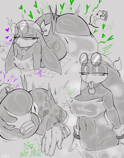 anal anthro butt butt_slap clothing crop_top electronics eyewear female glasses headphones male male/female oral rimming sex shirt slap topwear pung sega sonic_riders sonic_the_hedgehog_(series) fan_character vector_the_crocodile wave_the_swallow avian bird crocodilian hirundinid human mammal oscine passerine reptile scalie swallow_(bird) hi_res