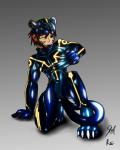 bulge male nanotechnology solo transformation tron_lines rei98 domestic_cat felid feline felis goo_creature human mammal symbiote