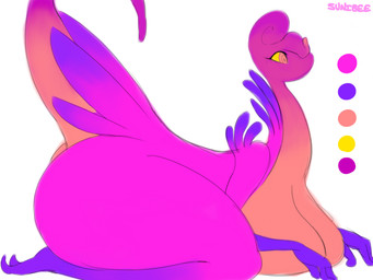 anthro anus big_breasts big_butt blue_body blush breasts butt female huge_breasts huge_butt pink_body solo sparklefur tail thick_thighs unusual_anatomy sunibee alien lilibee 4:3