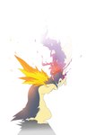 ambiguous_gender bodily_fluids covering covering_eyes covering_face crying duo eyes_closed feral fire floating grief grieving semi-anthro simple_background tears white_background clawlion nintendo pokemon pokemon_legends_arceus generation_2_pokemon generation_8_pokemon ghost hisuian_form hisuian_typhlosion pokemon_(species) regional_form_(pokemon) spirit typhlosion absurd_res hi_res