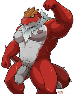 anthro anthrofied balls big_muscles chest_tuft erection flexing foreskin fur genitals glans grey_balls grey_penis hairy humanoid_genitalia humanoid_penis male mature_male muscular muscular_anthro muscular_male nipples non-mammal_balls non-mammal_nipples nude pecs penis pokemorph pubes solo tail tuft maldu nintendo pokemon cyrus_rhodes dinosaur fossil_pokemon generation_6_pokemon pokemon_(species) prehistoric_species reptile scalie tyrantrum hi_res