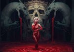 blood blood_bath blood_on_face bodily_fluids bone covered_in_blood crown dragon_statue female hair headgear humanoid_pointy_ears pale_skin pointy_ears purple_eyes queen royalty sculpture skull solo statue white_hair bonete orcs_&_overlords shaheera elf humanoid absurd_res hi_res signature