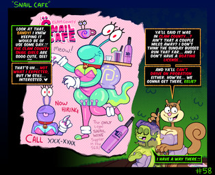 anthro bathroom big_breasts blonde_hair bottomwear breasts brush buckteeth cafe claws clothing collar duo eyelashes female female/female finger_claws gloves hair hair_dye hair_over_eye hairbrush handwear legwear long_hair poster shorts squirrel_tail stirrup_legwear stirrup_stockings stockings teeth towel towel_on_head underwater water somescrub nickelodeon spongebob_squarepants eelie_applebottom sandy_cheeks aquatic eastern_grey_squirrel eel fish gastropod grey_squirrel mammal mollusk rodent sciurid snail tree_squirrel hi_res