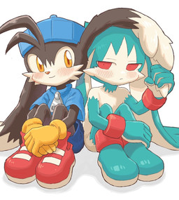 anthro backwards_baseball_cap backwards_hat baseball_cap black_body black_fur blue_clothing blue_shirt blue_topwear bottomwear clothing duo footwear fur gloves green_body green_fur handwear hat headgear headwear kemono looking_at_another male male/male red_clothing red_eyes red_footwear red_shoes red_sneakers shirt shoes shorts simple_background sitting sitting_on_ground sneakers topwear white_background yellow_clothing yellow_eyes yellow_gloves yellow_handwear young young_anthro young_male amber_graygamma bandai_namco klonoa_(series) king_of_sorrow klonoa 2023 hi_res
