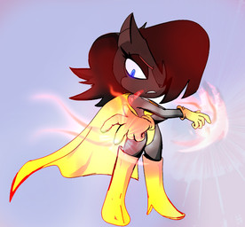 blue_eyes boots brown_body brown_fur cape clothing female footwear fur hair high_heels powers red_hair shoes solo anonymous_artist archie_comics sega sonic_the_hedgehog_(archie) sonic_the_hedgehog_(comics) sonic_the_hedgehog_(series) saleta_acorn chipmunk ground_squirrel mammal rodent sciurid