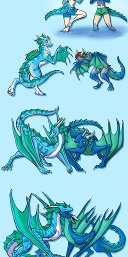 after_transformation blue_body blue_scales claws clothed clothing duo female feral growth hair_loss hat headgear headwear horn human_to_feral loss_of_dexterity male membrane_(anatomy) membranous_wings nude scale_growth scales simple_background species_transformation spikes spikes_(anatomy) swimwear tail tail_growth tail_growth_in_pants torn_clothing transformation white_body white_scales wings thatweirdguyjosh european_mythology mythology dragon human mammal mythological_creature mythological_scalie scalie western_dragon wyvern 2020 absurd_res hi_res