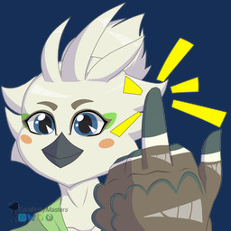 anthro beak blue_eyes blush blush_stickers brown_body brown_feathers clothing feather_hair feathers gesture green_clothing green_scarf green_topwear hair hand_gesture looking_at_viewer male middle_finger ponytail pseudo_hair scarf simple_background smile solo topwear transparent_background tuft white_body white_feathers white_sclera zaraunitymasters nintendo the_legend_of_zelda tulin_(tloz) avian rito 1:1 alpha_channel cel_shading headshot_portrait hi_res portrait shaded watermark