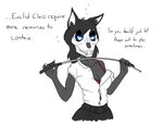 anthro beverage black_body black_fur black_hair bone canid canine claws clothed clothing english_text fan_character female fur hair malo mammal marsh_(marshthemalo) monster open_clothing open_shirt open_topwear scp-1471 scp-1471-a scp-1471-a-37 scp_foundation shirt skull skull_head solo teacher text topwear undead uniform victordantes white_clothing white_shirt white_topwear