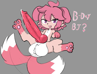 3_fingers ahoge anthro ball_tuft balls big_balls big_penis bodily_fluids countershading cute_fangs dialogue dipstick_tail eyebrow_through_hair eyebrows facial_tuft fangs fingers floppy_ears genital_fluids genitals glistening glistening_genitalia glistening_penis gloves_(marking) hair heart_symbol huge_penis hyper hyper_genitalia hyper_penis knot knotted_penis leaking_precum leg_markings male markings narrowed_eyes open_mouth pawpads penis pink_body pink_hair pink_pawpads precum presenting presenting_penis purple_eyes red_penis socks_(marking) solo spreading tail tail_markings tail_motion tailwag talking_to_viewer teeth translucent translucent_hair tuft white_ball white_body jratking shiori_(kurus) canid canine canis domestic_dog mammal 2024