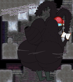 antennae_(anatomy) anthro back_wings bent_over big_butt book butt dialogue eyewear glasses holding_book holding_object huge_butt huge_thighs male solo thick_thighs wearing_glasses wings assertivekiwami look_outside phillippe_(look_outside) arthropod insect lepidopteran moth hi_res