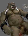 belly bodily_fluids genitals male muscular muscularity nude papilla penis saliva solo aban_wrench mihoyo zenless_zone_zero ben_bigger bear mammal absurd_res hi_res