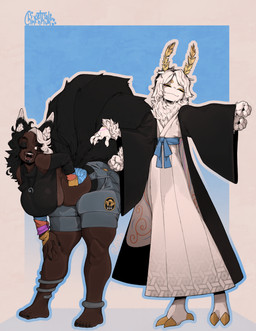 2_toes 4_arms alternate_costume anklet antennae_(anatomy) anthro asian_clothing barefoot bent_over black_body black_eyeshadow black_fur black_hair black_lipstick black_sclera blue_eyes bottomwear breasts brown_body brown_eyes clothed clothing clothing_swap crop_top dark_body denim denim_bottomwear denim_clothing denim_shorts dipstick_ears duo ear_markings east_asian_clothing exposed_shoulder eyeshadow facial_piercing feet female fur hair heterochromia japanese_clothing jewelry kimono lip_piercing lipstick makeup male male/female midriff multi_arm multi_limb multicolored_ears multicolored_hair neck_tuft necklace one_eye_closed patch_(fabric) piercing pink_eyes shirt shorts simple_background slightly_chubby slightly_chubby_female smile squinted_eyes tail thick_thighs toes topwear tuft under_boob white_body white_fur wings wink chimkenthighs animal_humanoid arthropod canid canid_humanoid canine canine_humanoid fox_humanoid humanoid insect lepidopteran mammal mammal_humanoid moth absurd_res digital_media_(artwork) hi_res herm_(lore)