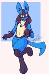 ambiguous_gender anthro chest_spike hand_spike nude orange_eyes solo spikes spikes_(anatomy) tail thick_thighs lewott nintendo pokemon generation_4_pokemon lucario pokemon_(species) 2:3 hi_res