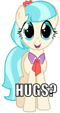 blue_eyes caption female fur hair hug multicolored_hair solo two_tone_hair vector white_body white_fur violetclm friendship_is_magic hasbro my_little_pony coco_pommel_(mlp) earth_pony equid equine horse mammal pony 2014 absurd_res digital_media_(artwork) hi_res