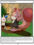 campfire clothing cooking cooking_pot dialogue dress duo male narration rock steam text softestpuffss nintendo pokemon pokemon_mystery_dungeon rodent_powered_(softestpuffss) spike_chunsoft morgan_(rodent_powered) pepper_(rodent_powered) generation_3_pokemon generation_5_pokemon generation_8_pokemon hybrid minccino minun pokemon_(species) skwovet absurd_res english_text hi_res