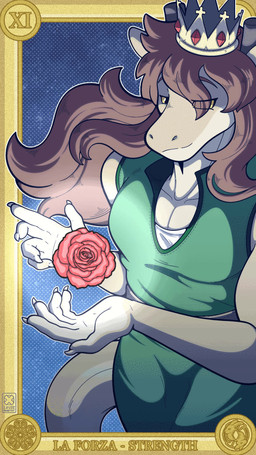 anthro antlers athletic athletic_male aura belt card claws clothing crown ear_twitch floating floating_flower floating_object flower hair headgear horn jerkin_(clothing) long_hair magic major_arcana male mane medieval muscular muscular_male night picture_frame plant prince rose_(flower) royalty sky smile solo star starry_sky strength_(tarot) tarot tarot_card text the-secret-x mythology prince_borgon dragon mythological_creature mythological_scalie scalie 2d_animation 9:16 animated english_text hi_res italian_text no_sound short_playtime