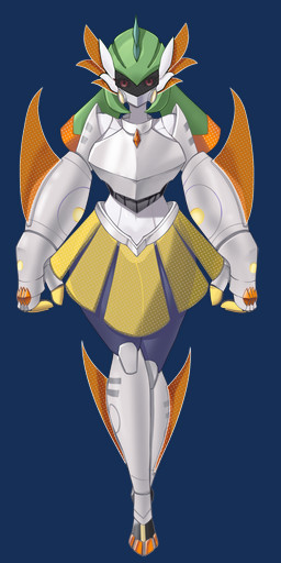 arm_blade armor big_hands biped blade bottomwear breasts clothing digital_eyes female gauntlets gloves green_hair grey_body hair handwear highlights_(coloring) looking_at_viewer machine mask medium_breasts melee_weapon not_furry orange_highlights pigtails skirt solo text thick_thighs visor weapon wearing_mask txnuki nintendo pokemon warpina_(nickzilla) future_pokemon generation_9_pokemon humanoid hybrid iron_hands iron_valiant paradox_pokemon pokemon_(species) variant absurd_res alpha_channel english_text hi_res