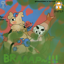 angry anthro anus balls big_butt blep blush bubble_butt butt claws dog_ears duo fart fart_cloud fart_fetish farting_in_mouth farting_on_another fur genitals male male/male nude plushie puckered_anus shocked simple_background tail tail_motion tailwag text thick_thighs tongue tongue_out freewaythecat blushcrunch_studio dandy's_world roblox goob_(dandy's_world) shrimpo_(dandy's_world) arthropod canid canine canis crustacean domestic_dog mammal marine shrimp digital_media_(artwork) hi_res