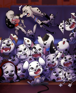 black_body black_fur black_paws black_spots blue_collar brown_collar collar dirty eye_patch_(marking) facial_markings female feral fight floppy_ears freckled_face freckles fur gaming group head_markings heterochromatic_ears male markings mask_(marking) orange_collar patch_(marking) pink_inner_ear playing_video_game red_collar red_headphones spots toony white_body white_fur white_spots young themiles 101_dalmatian_street 101_dalmatians disney d.j._(101_dalmatians) dee_dee_(101_dalmatians) diesel_(101_dalmatians) dizzy_(101_dalmatians) dolly_(101_dalmatians) dorothy_(101_dalmatians) dylan_(101_dalmatians) puppy_ensemble_(101_dalmatians) canid canine canis dalmatian domestic_dog mammal