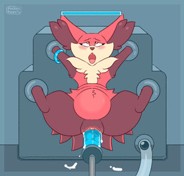 ahegao alternate_color artificial_insemination bdsm belly big_belly blush bodily_fluids bondage bound bracelet breath clitoris cum cum_from_vagina cum_in_vagina cum_inflation cum_inside cum_meter digitigrade dildo egg ejaculation eye_roll female female_penetrated feral feral_penetrated fluffy front_view fucking_machine genital_fluids genitals implied_pregnancy impregnation inflation jewelry limb_slot looking_pleasured looking_up machine machine_bondage penetration restrained sex sex_toy solo spread_arms spread_eagle spread_legs spreading teeth tongue tongue_out tube vaginal vaginal_fluids vaginal_penetration vulva conditional_dnp pocketpaws nintendo pokemon arianna_altomare braixen generation_6_pokemon pokemon_(species) 2d_animation animated frame_by_frame hi_res