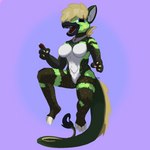 anthro breasts featureless_breasts featureless_crotch female simple_background solo tail andy_234 mythology fan_character dragon hyena mammal mythological_creature mythological_scalie scalie 1:1 hi_res