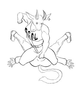 anthro ballbusting cock_and_ball_torture dominant dominant_female duo female genital_torture male male/female mysticbust coffee_stain_studios epic_games fortnite goat_simulator pilgor_(goat_simulator) bovid caprine domestic_cat felid feline felis goat mammal 5:6 absurd_res hi_res monochrome