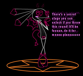 anthro biped black_background blush boots clothed clothing corruption dialogue female footwear geometric gloves handwear heart_symbol horn occult_symbol open_mouth pentagram plantigrade shoes simple_background solo stick_arms stick_legs stick_limbs symbol text wings vinny_van_yiffy vib-ribbon vibri demon lagomorph leporid mammal rabbit digital_media_(artwork) english_text full-length_portrait monochrome portrait
