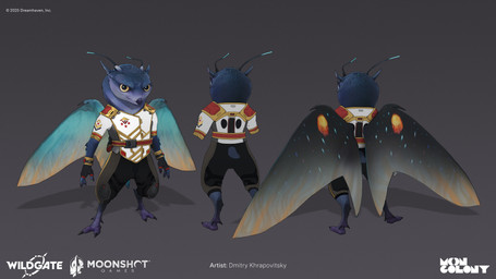 antennae_(anatomy) anthro barefoot belt blue_body bottomwear clothing feet grey_background insect_wings lepidopteran_wings looking_at_viewer male pants simple_background smile solo standing tail uniform wings dmitry_khrapovitsky wildgate mophs_(wildgate) arthropod deer hybrid insect lepidopteran mammal moth 16:9 2025 4k absurd_res hi_res official_art widescreen