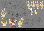 anthro brown_body brown_fur feathered_wings feathers female fur solo text white_body white_fur wings buffchicken angel_hare the_east_patch angel_gabby angel angel_hare_(the_east_patch) lagomorph leporid mammal rabbit concept_art english_text official_art