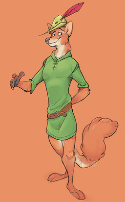 5_fingers anthro belt biped black_eyebrows black_nose black_pawpads bottomless bottomless_anthro bottomless_male brown_belt bycocket claws closed_smile clothed clothed_anthro clothed_male clothing countershade_face countershade_fur countershade_legs countershade_neck countershade_tail countershading eyebrows feet finger_claws fingerpads fingers fur green_bycocket green_clothing green_hat green_headwear green_shirt green_topwear green_tunic hand_behind_back hat hat_feather headgear headwear humanoid_hands looking_aside loose_feather male male_anthro monotone_background mouth_closed multicolored_body multicolored_fur narrowed_eyes orange_background orange_body orange_fur pawpads plantigrade shirt simple_background smile solo standing tail three-quarter_view toes topwear tunic whisker_spots white_body white_countershading white_fur hewge disney robin_hood_(disney) robin_hood canid canine fox mammal red_fox true_fox digital_drawing_(artwork) digital_media_(artwork) full-length_portrait hi_res portrait
