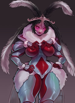 4_arms antennae_(anatomy) anthro biped breasts female fingers front_view looking_at_viewer multi_arm multi_limb nude nude_anthro nude_female simple_background solo standing furlana arthropod insect lepidopteran moth 2025 digital_drawing_(artwork) digital_media_(artwork) hi_res