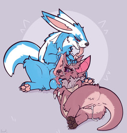 after_sex anus ball_lick balls bodily_fluids cleanup_blowjob cum cum_in_vagina cum_inside cum_on_face duo female feral feral_on_feral genital_fluids genitals interspecies licking long_ears male male/female oral sex tongue tongue_out vulva wings yurusa nintendo pokemon fruit_slice_(yurusa) jet_the_linumarill azumarill bat galarian_form galarian_linoone generation_2_pokemon generation_8_pokemon hybrid_pokemon mammal pokemon_(species) regional_form_(pokemon) hi_res