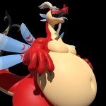 1:1 3d_(artwork) alpha_channel belly big_belly claws digital_media_(artwork) dragon eyebrows facial_hair goatee hi_res horn male mythological_creature mythological_scalie mythology navel nintendo overweight scalie solo super_marshio tail the_legend_of_zelda unibrow valoo wind_waker wings
