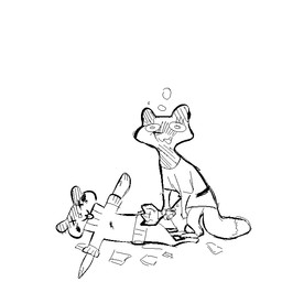anthro blood bodily_fluids broken_bottle clothed clothing death drunk duo female lying male on_back simple_background standing substance_intoxication symbol-shaped_eyes text tongue tongue_out unusual_eyes white_background x_eyes replytoanons disney zootopia caitlin_vison fan_character percy_vison european_polecat mammal mustelid musteline true_musteline weasel 1:1 2017 black_and_white monochrome brother_(lore) brother_and_sister_(lore) sibling_(lore) sister_(lore)