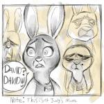 1:1 2016 anthro border buckteeth crowd dialogue digital_media_(artwork) disney english_text fearmywaffles female group lagomorph leporid long_ears looking_away mammal old open_mouth public rabbit speech_bubble stressed teeth text white_border wide_eyed worried zootopia