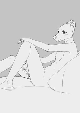 ambiguous_penetration anal_bead_pull anal_beads anal_beads_in_vagina anthro areola bed blush bodily_fluids breasts butt cheek_tuft ear_piercing ear_tuft easter_anal_beads egg eyeliner facial_tuft female fingers freckled_face freckles fur fur_tuft furniture genital_fluids hand_on_leg holidays looking_at_viewer lying makeup masturbation nipple_piercing nipples no_shading nude nude_anthro on_bed penetration piercing pillow sex_toy sex_toy_in_vagina sex_toy_insertion simple_background small_breasts smile solo tail text tuft vaginal vaginal_penetration himynameis easter canid canine mammal absurd_res digital_media_(artwork) greyscale hi_res krita_(artwork) monochrome sketch