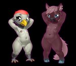 anthro beak blue_eyes breasts duo ear_piercing feathers female female/female fur genitals hair looking_at_viewer nipples nude piercing pussy raised_arm simple_background thick_thighs white_body white_feathers wide_hips young young_anthro zhephyreart animal_crossing nintendo gladys_(animal_crossing) reneigh_(animal_crossing) avian bird crane_(bird) equid equine galliform gruiform grus_(genus) horse mammal ostrich ratite red-crowned_crane absurd_res hi_res