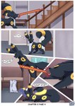 dialogue feral glowing glowing_body glowing_ears glowing_head male open_mouth sleeping solo text yawn digital-novarts nintendo pokemon eeveelution generation_2_pokemon pokemon_(species) umbreon absurd_res english_text hi_res