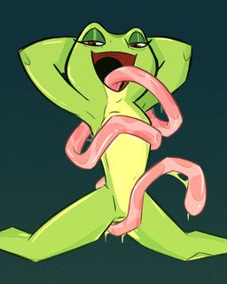 animal_genitalia anthro autocunnilingus bedroom_eyes bodily_fluids cloaca female flexible genitals green_body hands_behind_head long_tongue looking_at_viewer masturbation narrowed_eyes nude open_mouth oral oral_masturbation red_eyes saliva seductive solo splits spread_legs spreading tongue vaginal vaginal_masturbation fluttershythekind disney the_princess_and_the_frog princess_tiana amphibian frog 2022 hi_res portrait three-quarter_portrait