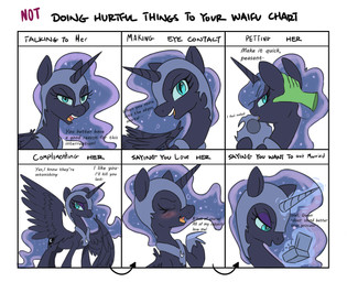annoyed bedroom_eyes black_body black_feathers blush chart cutie_mark disembodied_hand duo eyes_closed feathered_wings feathers female hair half-closed_eyes horn looking_back narrowed_eyes nose_wrinkle petting seductive smile solo_focus spread_wings text wings nohooves friendship_is_magic hasbro my_little_pony mythology waifu_chart anon nightmare_moon_(mlp) equid equine mammal mythological_creature mythological_equine winged_unicorn 2014 digital_media_(artwork) english_text lol_comments meme