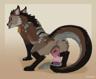 animal_genitalia animal_vulva anus black_body black_fur brown_body brown_fur butt canine_genitalia canine_vulva dildo dildo_in_vagina dildo_insertion faux_gaping faux_gaping_pussy female female_penetrated feral feral_penetrated forked_tongue fur genitals masturbation penetration prehensile_tail quadruped rattle_(anatomy) sex_toy sex_toy_in_vagina sex_toy_insertion solo tail tan_body tan_fur tongue transparent_dildo transparent_sex_toy vaginal vaginal_masturbation vaginal_penetration vulva digitoxici domestic_ferret hybrid mammal mustelid musteline reptile scalie snake true_musteline weasel 2026 digital_media_(artwork) hi_res