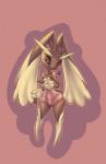 anthro babydoll clothing female nightgown panties pink_babydoll pink_nightgown solo translucent_babydoll translucent_nightgown underwear echoseed nintendo pokemon generation_4_pokemon lagomorph lopunny mammal pokemon_(species) hi_res