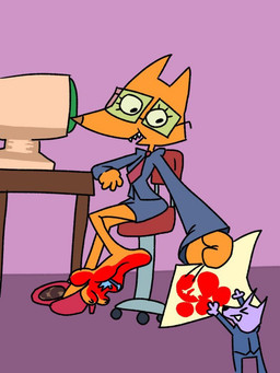 3_toes 4_fingers accessory ambiguous_gender anthro barefoot biped bottomwear chair clothing computer desk electronics eyelashes eyewear feet female female/ambiguous fingers foot_crush foot_fetish footprint footwear fur furniture glasses happy high_heels ink larger_anthro larger_female looking_at_another male necktie office office_chair office_clothing office_desk office_lady open_mouth orange_body orange_ears orange_fur orange_tail paint pawprint pawprint_print paws pointer purple_background round_eyes sharp_teeth shoes simple_background size_difference skirt smaller_ambiguous smaller_anthro smaller_male smile soles solo suit table tail teeth text toes under_foot underfoot creoquedibujo pau_(creoquedibujo) ambiguous_species canid canine canis fox mammal wolf 2025 digital_drawing_(artwork) digital_media_(artwork)